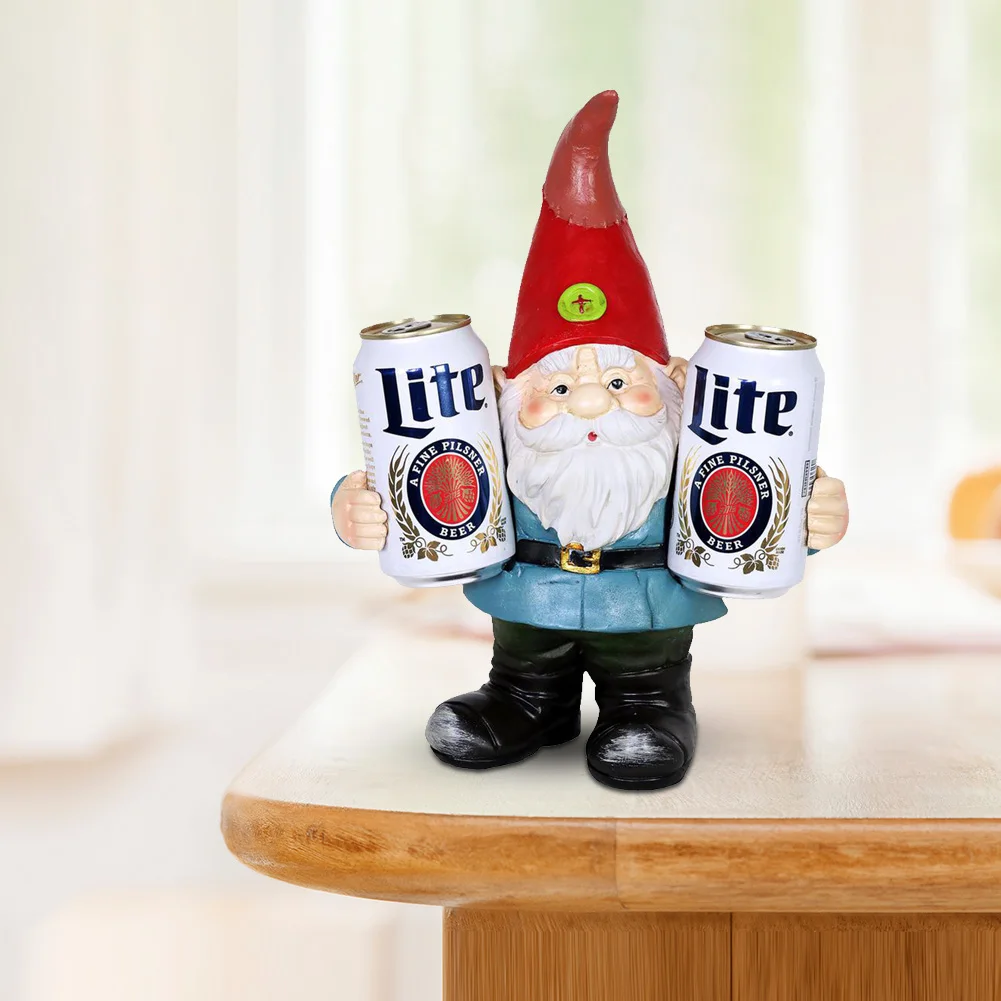 

Beer Gnome Sculpture Resin Art Statues Gift Courtyard Ornament Home Decoration Balcony Porch Patio Yard Accessory Garden Decor