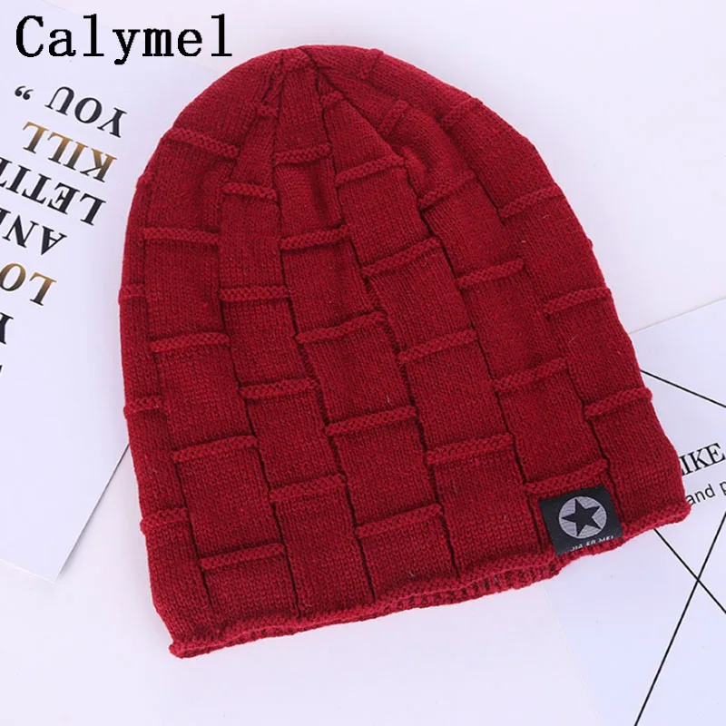 Calymel новая клетчатая шапка Мужской трикотажный подогреватель шерстяная вязаные
