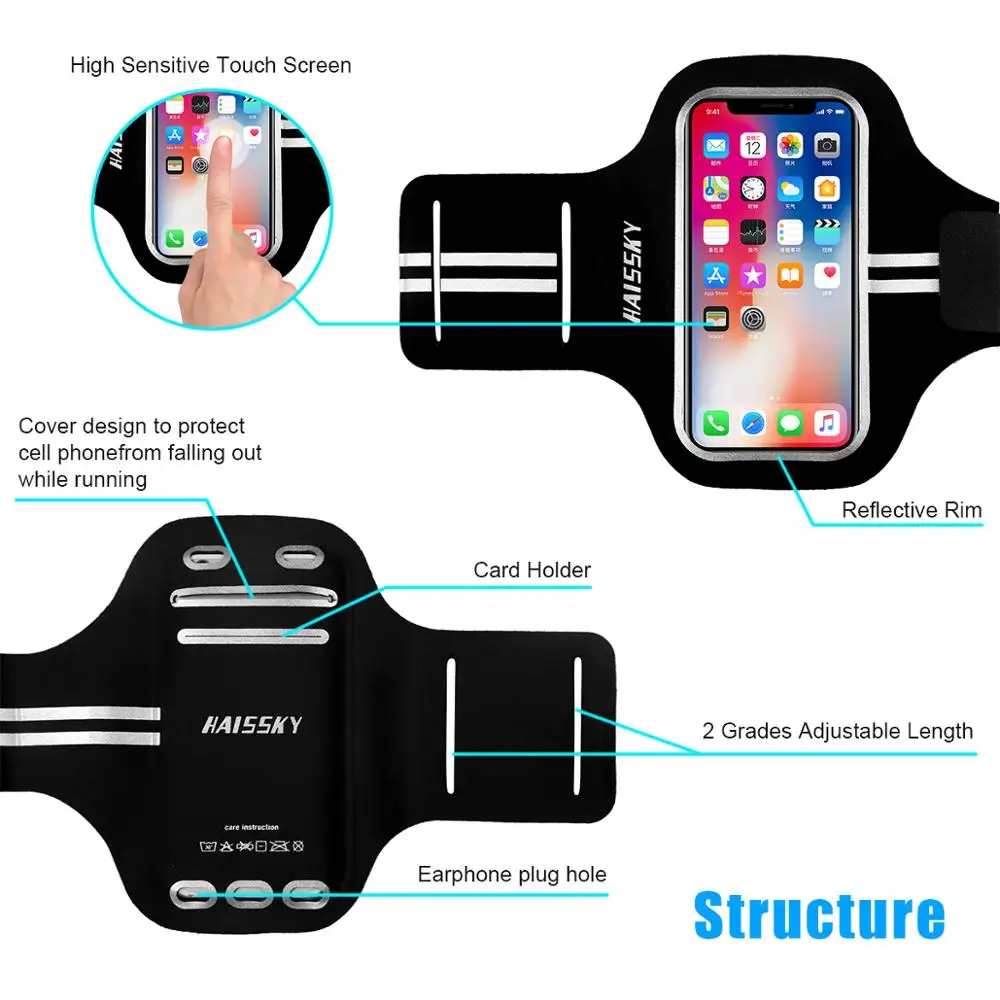 Спортивные нарукавники для бега для iPhone 11 Pro X Xs Max 6 6S 8 7 Plus samsung Xiaomi Redmi huawei P30 P20 lite Pro нарукавная Повязка Чехол Для Телефона