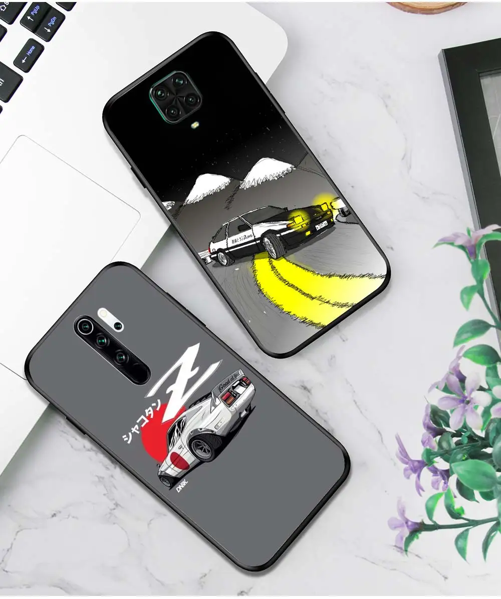 Silicone Case For Xiaomi Redmi Note 9 9S 11 10 8 Pro 8T 7 Redmi 8A 7 7A 9 9A 9C 6 6A Back Cover Fundas Capa INITIAL D AE86 Coque