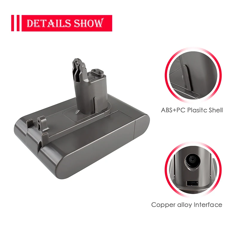 Сменный аккумулятор для Dyson DC34 22 2 в 5000 мАч беспроводного пылесоса DC44 Animal DC45
