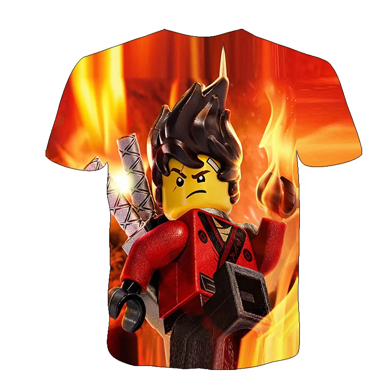 

2021 Summer Anime 3D Cartoon tee Baby Boys Clothes Kids lovely Ninja Clothes Ninjago t shirt Children Clothing Boy Girls shirt