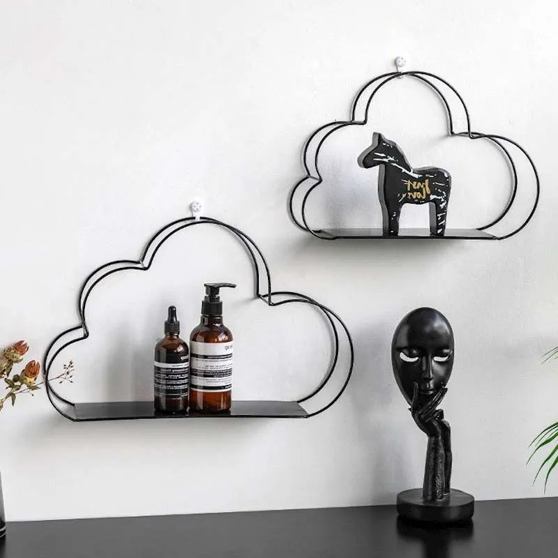 Скандинавские металлические рамки в форме облака полки настенные держатели для