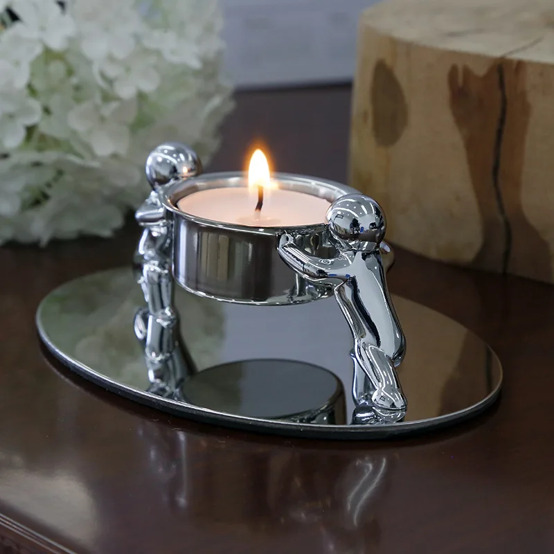 

New Design Candle Holder Candelabros Stainless Steel Candle Stand Candlestick Wedding Hotel Home Decor Candle Holders