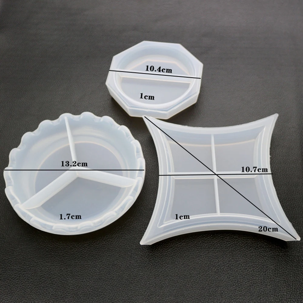 

DIY Crystal Irregular Epoxy Resin Mold Dish Mold Mirror Manual Silicone Mold Storage Box 3 Pattrerns Jewelry Making Tools 2020