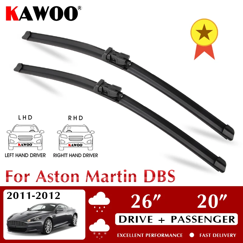

KAWOO щетки стеклоочистителя для лобового стекла Aston Martin DBS 2011-2012 Аксессуары для переднего стекла 26 "+ 20" LHD RHD