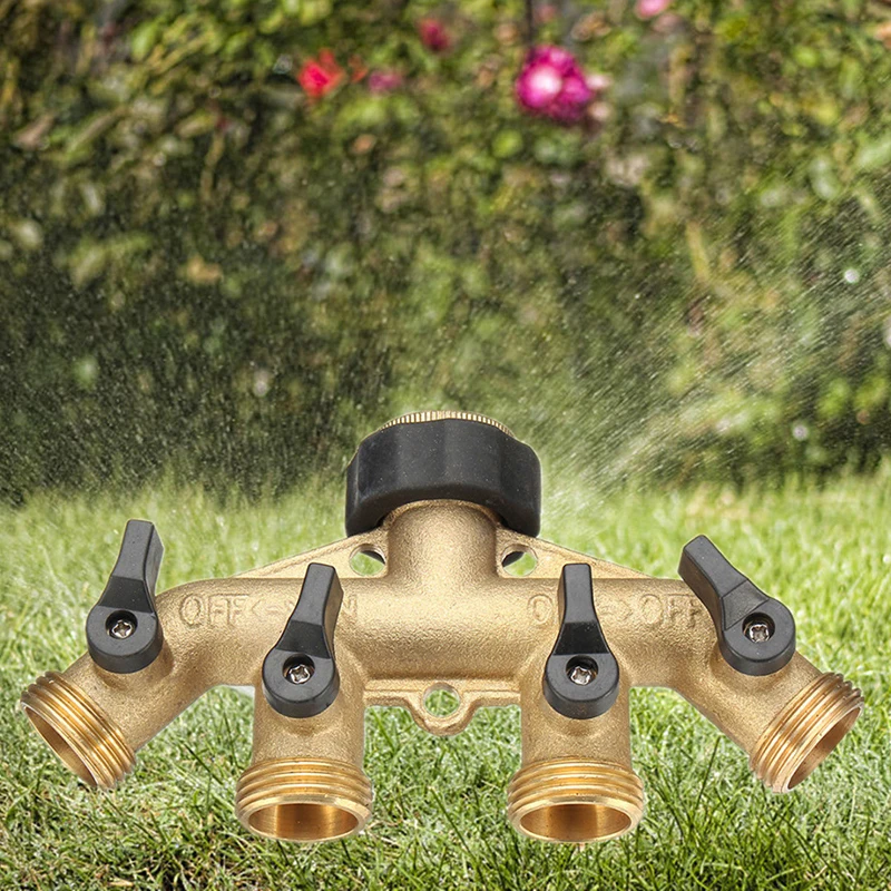 1 шт. Латунь Сад 4 способ разъем для подключения к сплиттер 3/4 шланг коммутатор