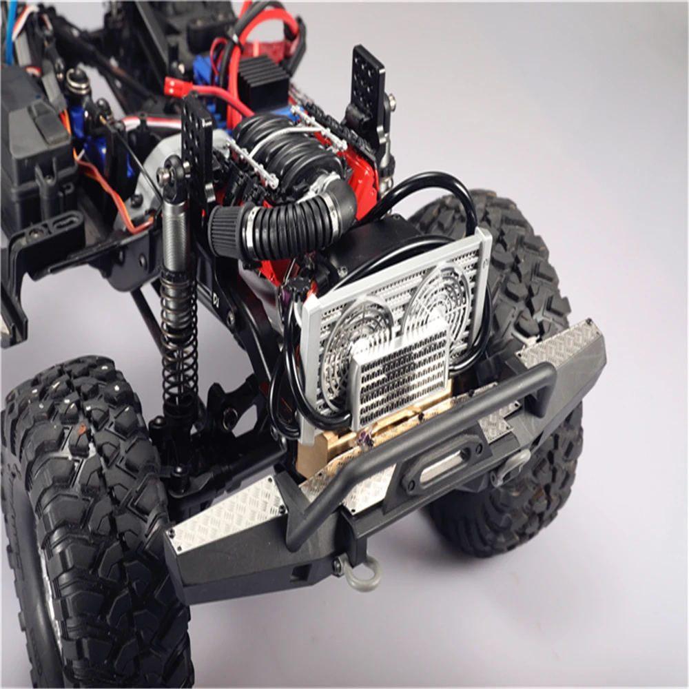 Охлаждающая коробка для резервуара воды бак радиатора Traxxas TRX4 JEEP Corvette V8 Engine LS3 RC