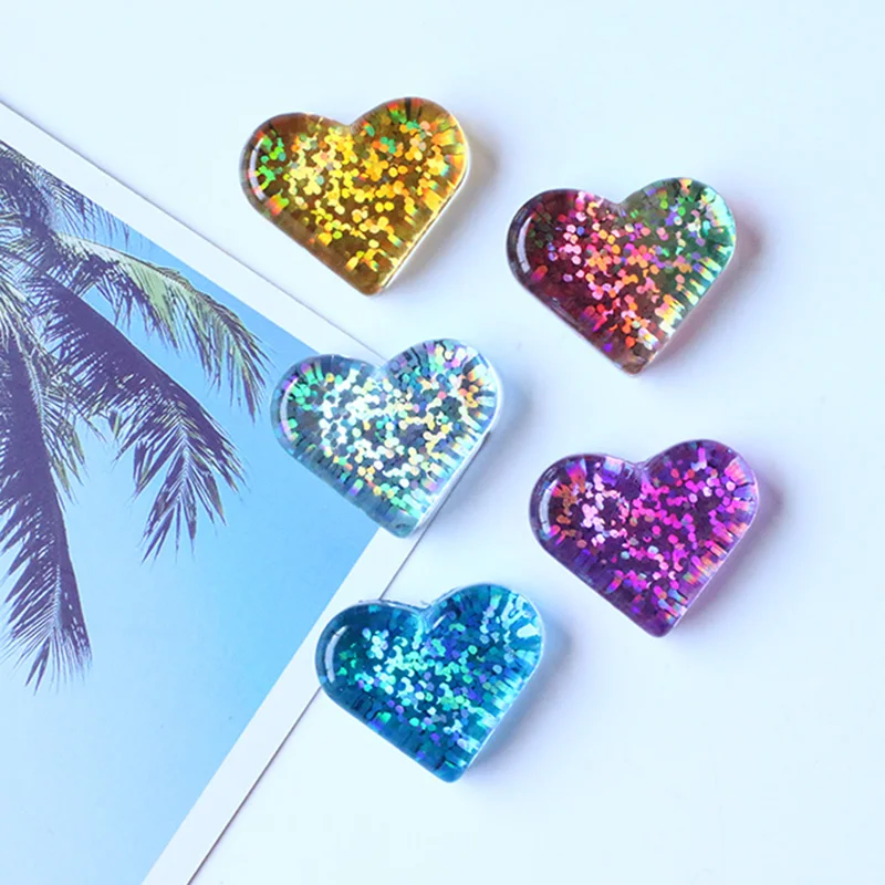 QiYue 21 шаблон магнит на холодильник сердце лазерные блестки Dhape наклейки