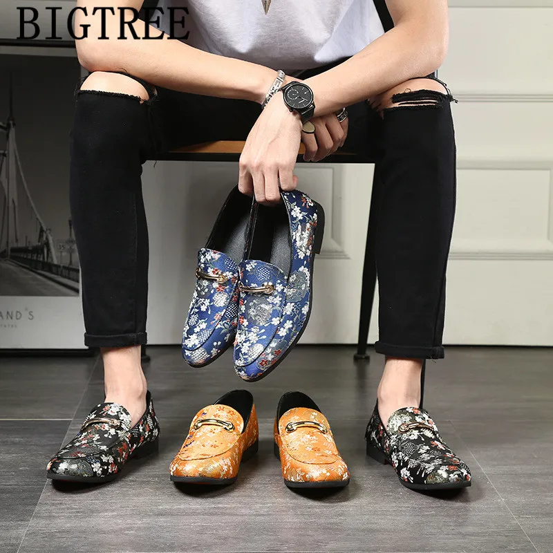 Свадебные мужские туфли элегантные Брендовые вечерние с вышивкой для мужчин