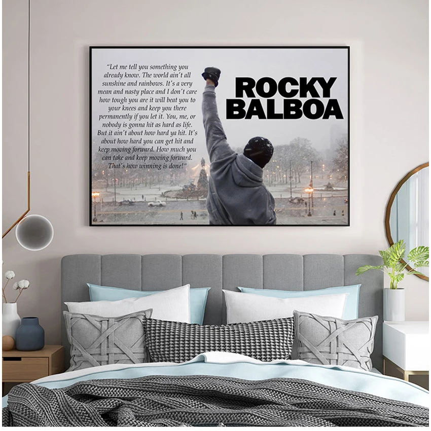 

Painting Nordic Bedroom Decoration Picture Bodybuilding Print Posters Motivational Black and White Quote Wall Art Canvas