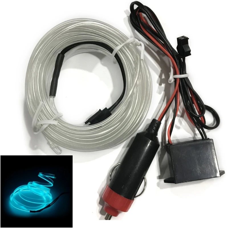 

5m Car Interior Lighting Auto LED Strip EL Wire Rope Atmosphere Decorative Lamp Y4UA