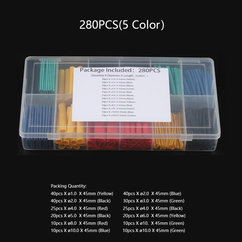 Многоцветный в штучной упаковке полиолефина сокращения Ассорти термоусадка