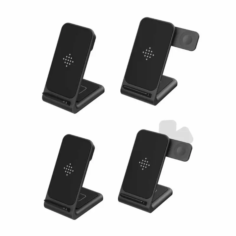 

Foldable 3 In 1 Multifunction Wireless Charger For IPhone12 For Samsung Galaxy Watch/Galaxy Bud 15W Wireless Fast Charge Stand