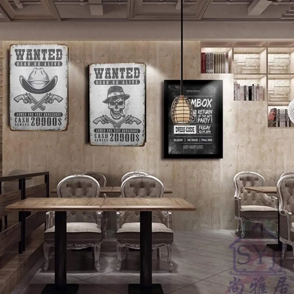 

AIQIBAO Metal Vintage Tin Sign Decor-Wanted for Garage Bar Pub Shop Funny Retro Wall Art Sign 12X 8