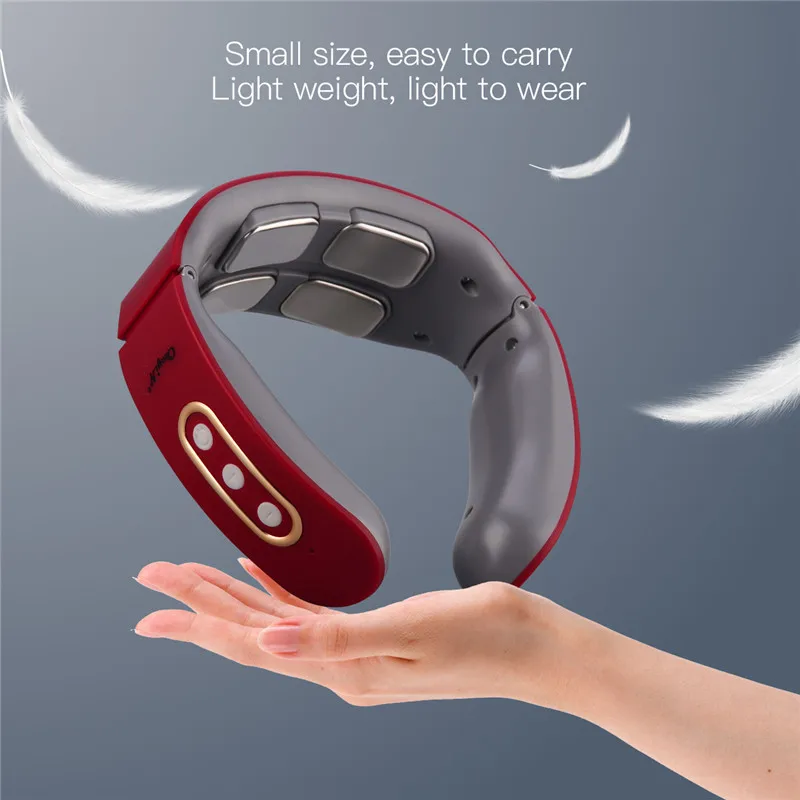 

Smart Electric Neck and Shoulder Pulse Massager Wireless Heat Cervical Vertebra Relax Pain Relief Kneading Massage Machine