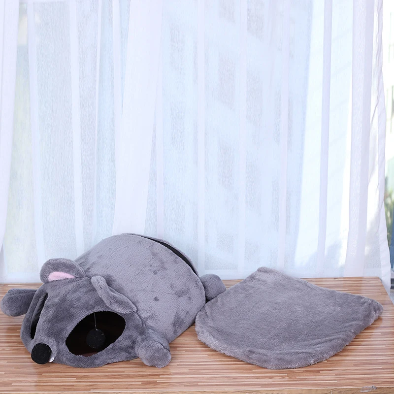 Funny Mouse Autumn Winter Pet Sofa Dog Bed Warm Cat House Sofas Cartoon Nest Tunnel Windproof Cama Perro | Дом и сад