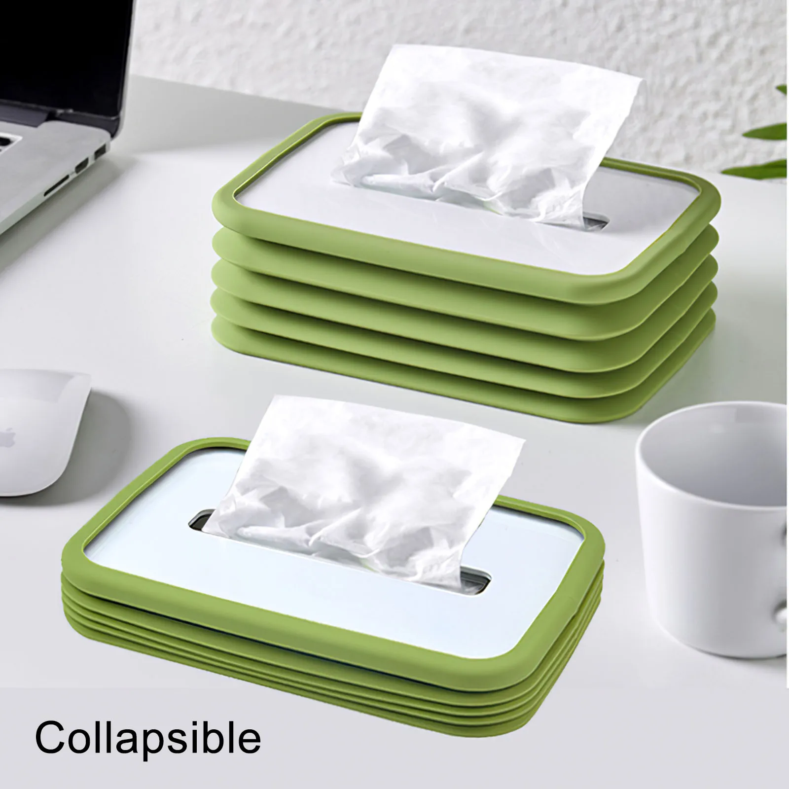 

Силиконовая коробка для салфеток, эластичный складной держатель для хранения салфеток, широко используемый легкий органайзер для салфеток...