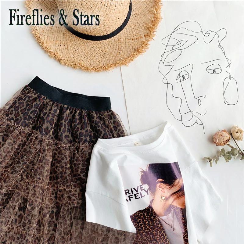 Летние комплекты из 2 предметов для девочек детская футболка + юбка пачка детские