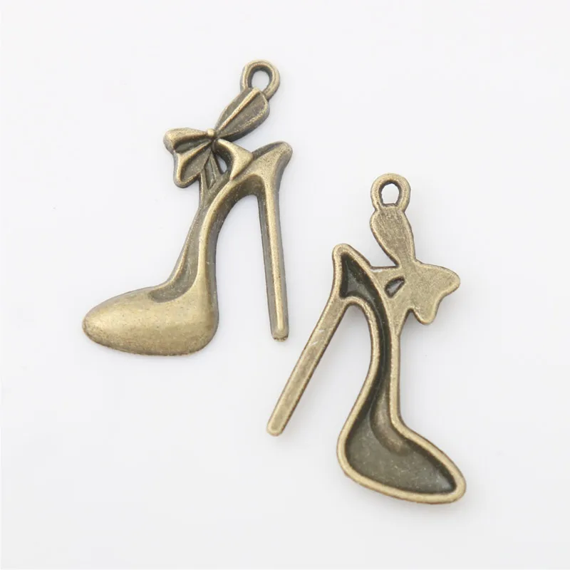 Модные дамские шармы из сплава RAINXTAR на высоком каблуке 19*29 мм 50 шт. AAC1442 | Украшения