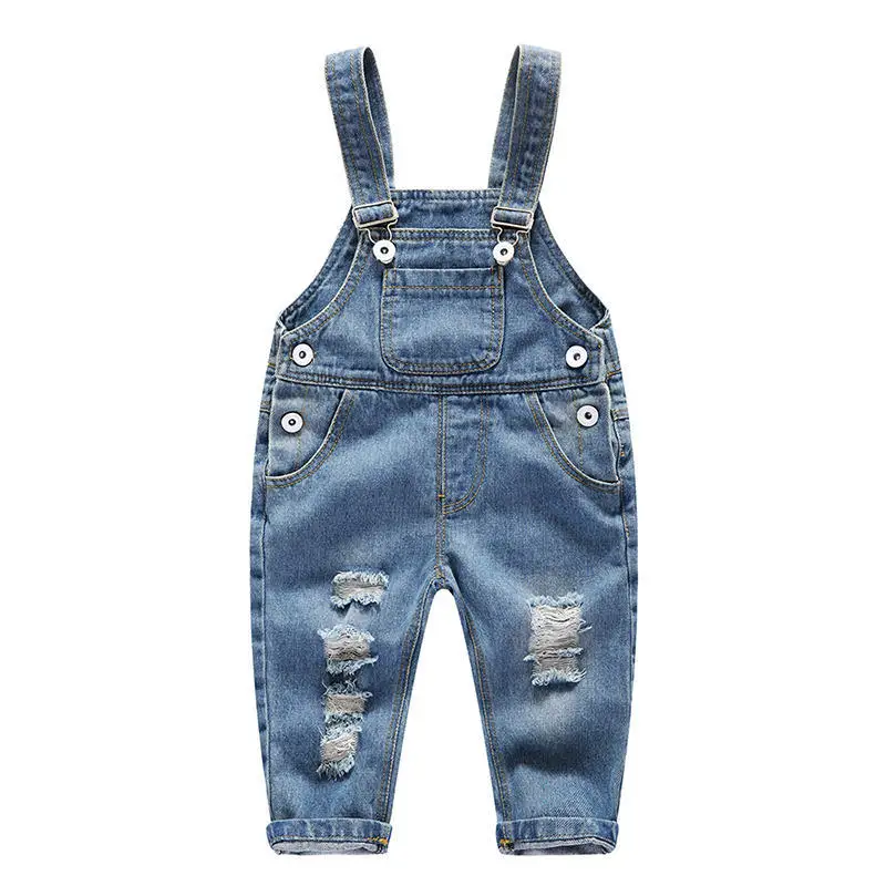 

Baby Boys Clothes Denim Overalls Children's Spring and Autumn Trousers Ripped Children's Pants