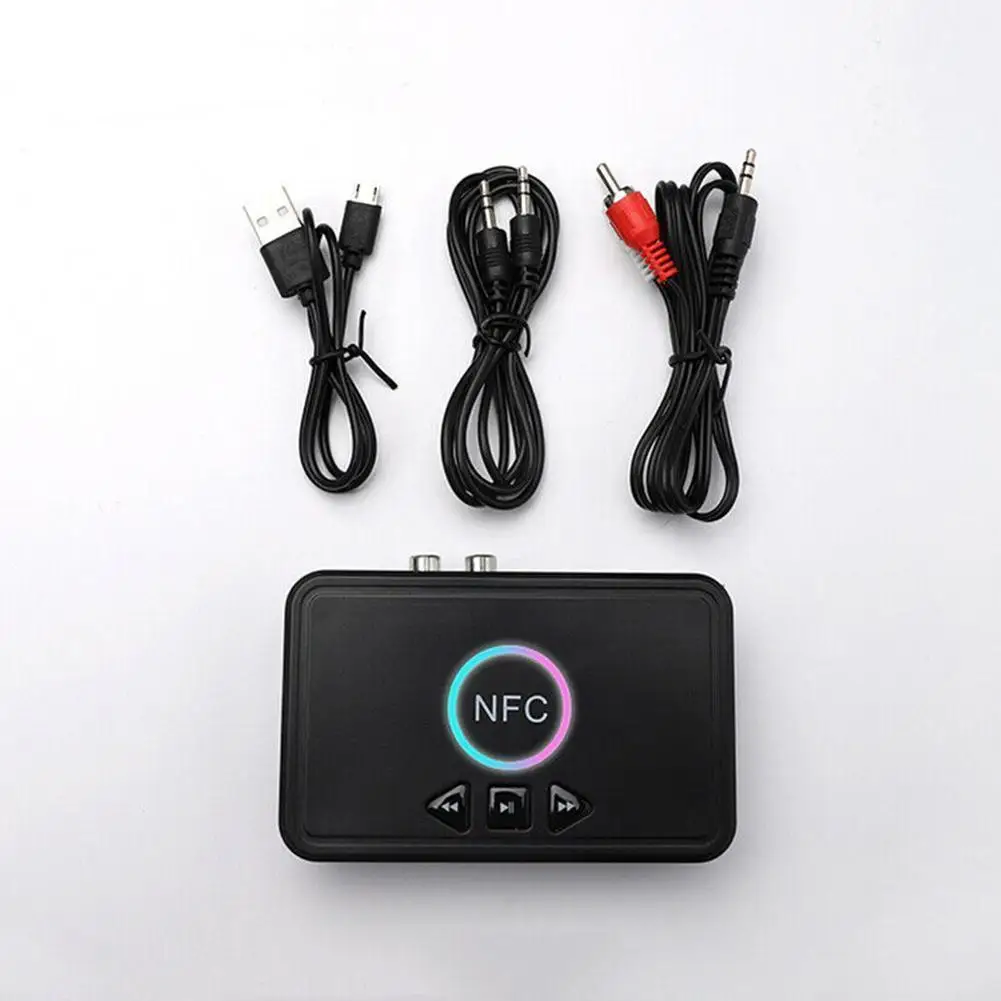 

NFC Bluetooth-compatible 5.0 Adapter Wired Audio to Wireless AUX Receiver Audio Car D8T4