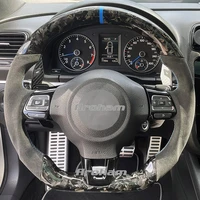 forged carbon steering wheel for volkswagen for vw golf 5 6 mk6 gti r jetta mk5 passat b6 b7 cc polo sharan tiguan seat leon