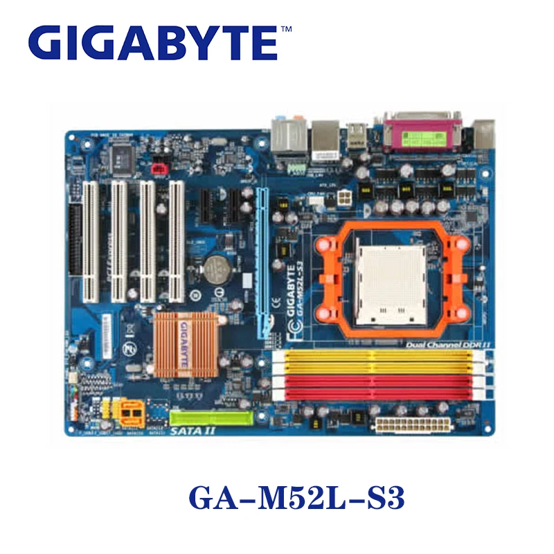 Для nVIDIA nForce 520LE Gigabyte GA M52L S3 Socket AM2 материнская плата DDR2 16 Гб настольная системная ATX