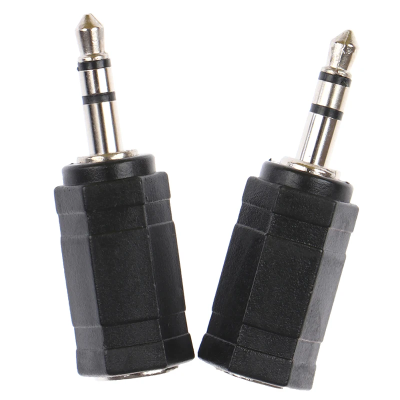 

2Pcs 3.5mm Male To 2.5mm Female Stereo Audio Mic Plug Adapter Mini Jack Cable