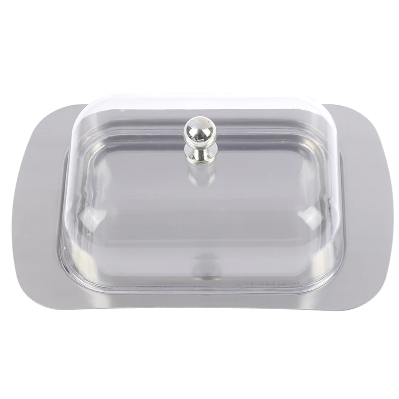 

Butter Dish Box Container Cheese Bread Storage Tray With See-through Lid