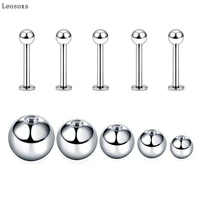 leosoxs 2 pcs stainless steel ball lip nail body piercing jewelry hot selling fashion in europe and america