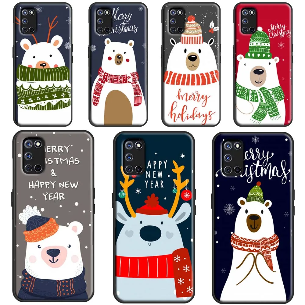 Чехол с надписью Merry Christmas для OPPO A52 A72 A92 A1K A15 A83 A91 A93 A5 A9 A31 A53 2020 F5 F7 Reno 2 Z A3S A5S |
