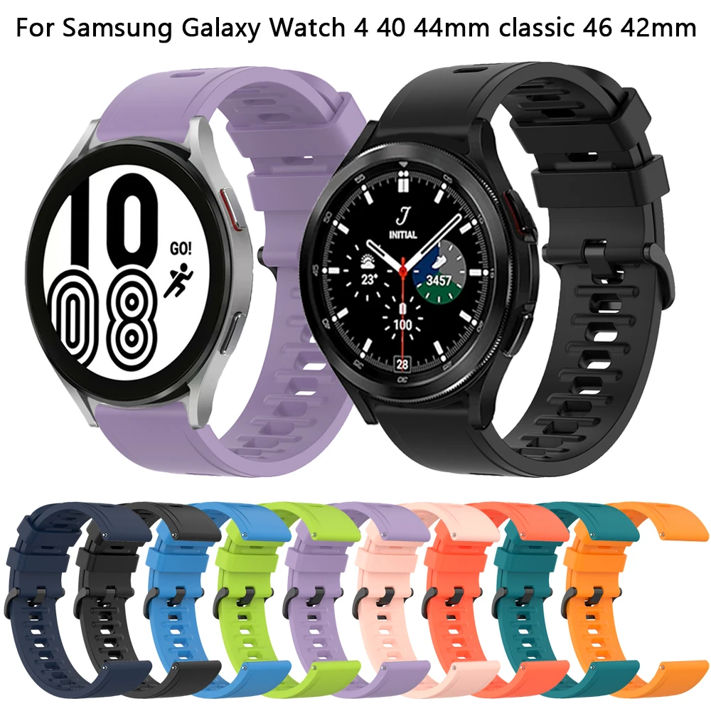 

Ремешок 20 мм для наручных часов, спортивный браслет для Samsung Galaxy Watch 4 Classic 42 мм 46 мм 40 мм 44 мм 42 мм 3 41 мм