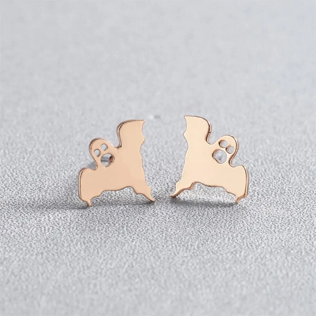 Женские серьги-гвоздики из нержавеющей стали с геометрическим рисунком |