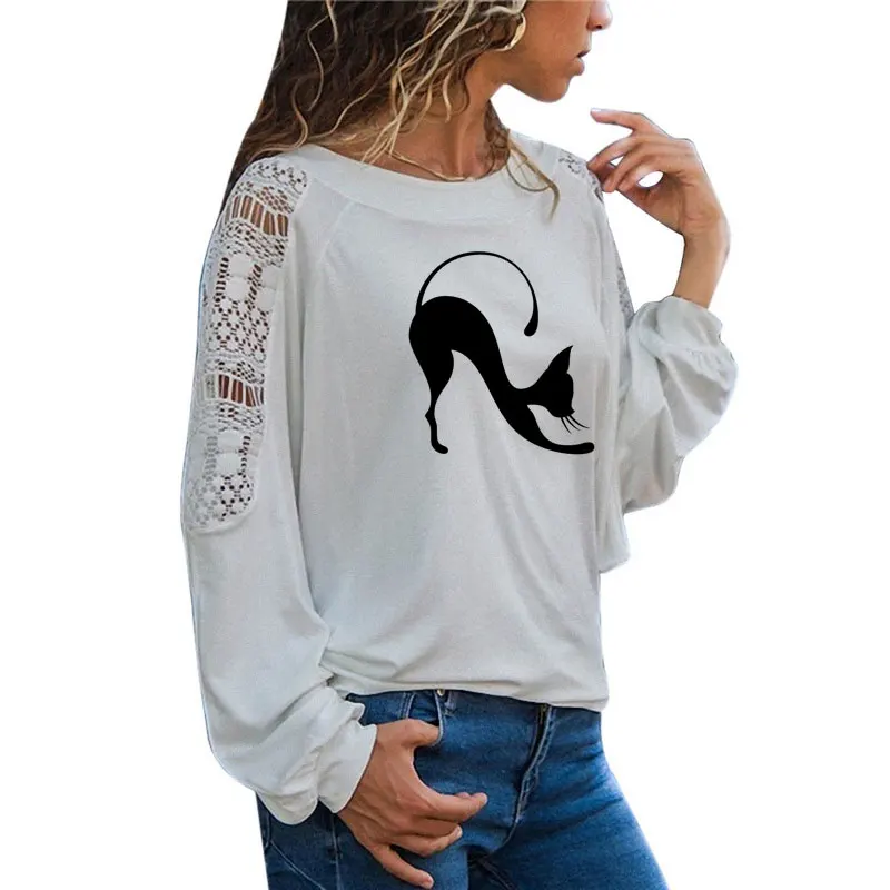 Женская футболка с принтом красивой кошки и животных забавная женская одежда