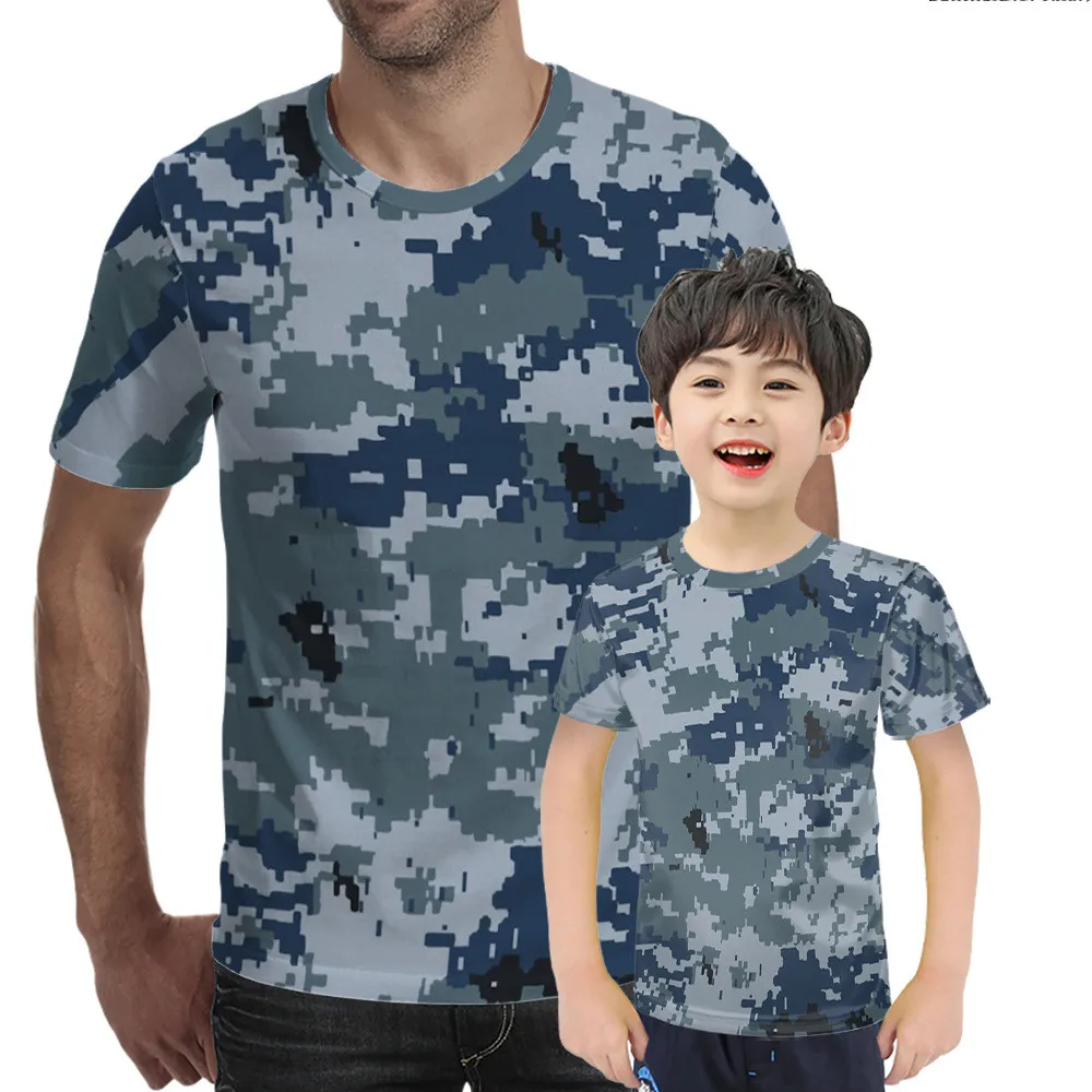 

Summer 3D camouflage T-shirt army green blue T-shirt men and women casual round neck hunting hip-hop short-sleeved shirt Graphic