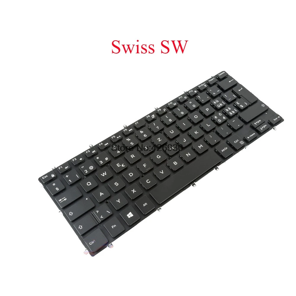 

Laptop Backlit SW Keyboard For DELL For Inspiron 5368 5378 7375 7460 5568 7560 7569 7572 5370 7370 7373 7573 Swiss new