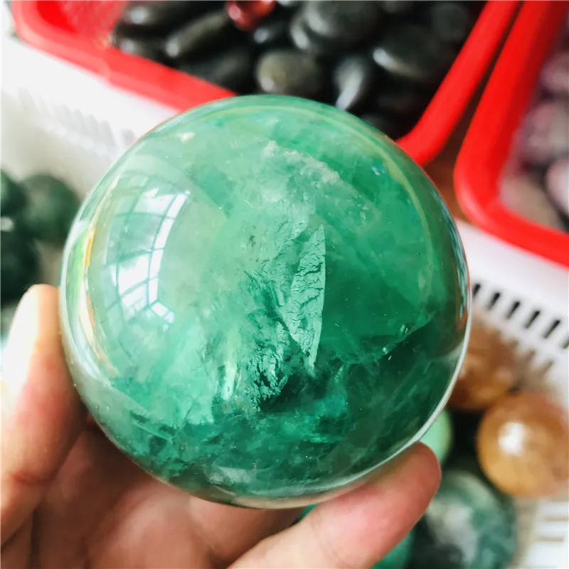 6 см Натуральная Зеленая флюоритовая Хрустальная семейная декоративная на