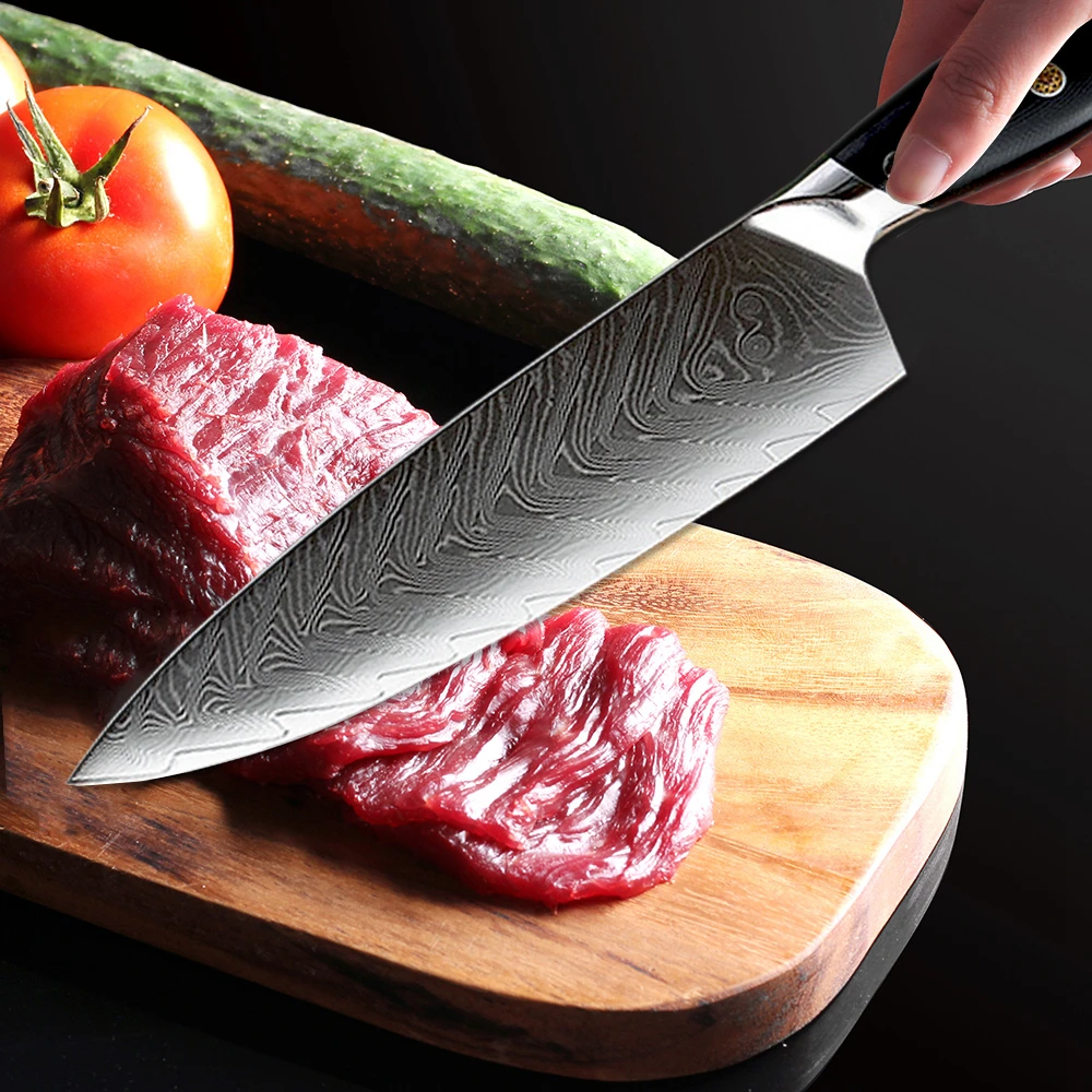 XITUO дамасский нож из высокоуглеродистой нержавеющей стали кухонный шеф повара