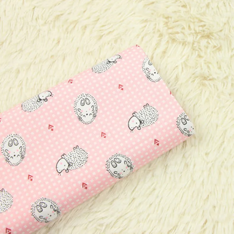 Половинная тонкая хлопчатобумажная ткань с принтом в клетку ежика одежда ручной