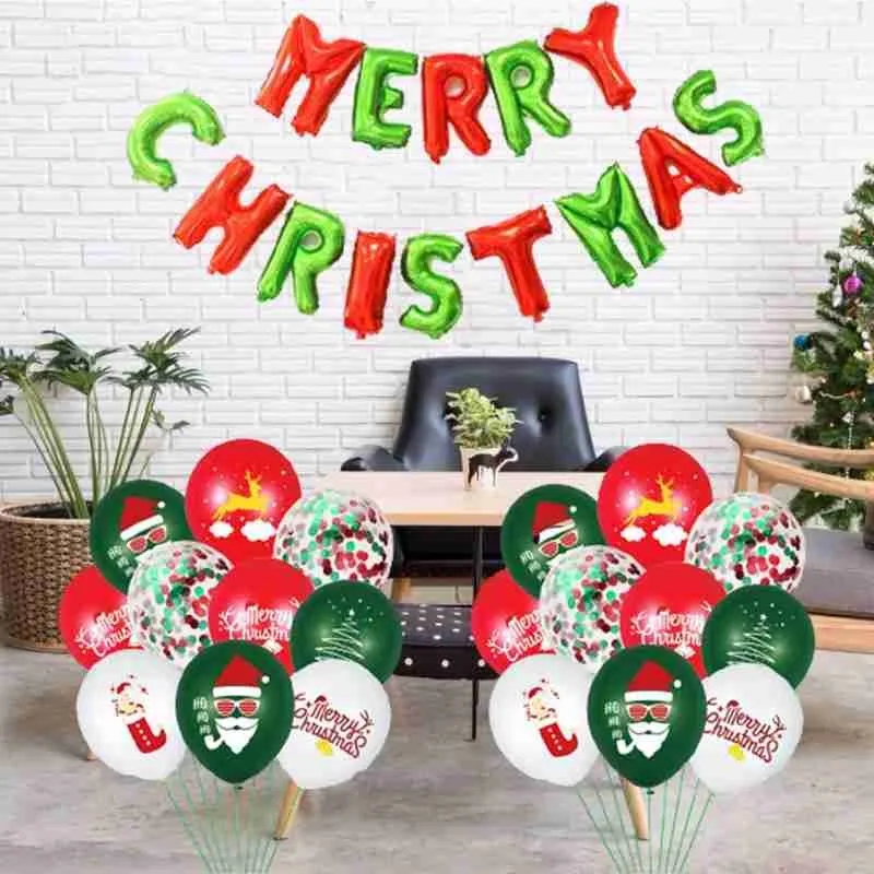 1 комплект Merry Christmas шары Санта Клаус Лось Рождественская елка Рождественские
