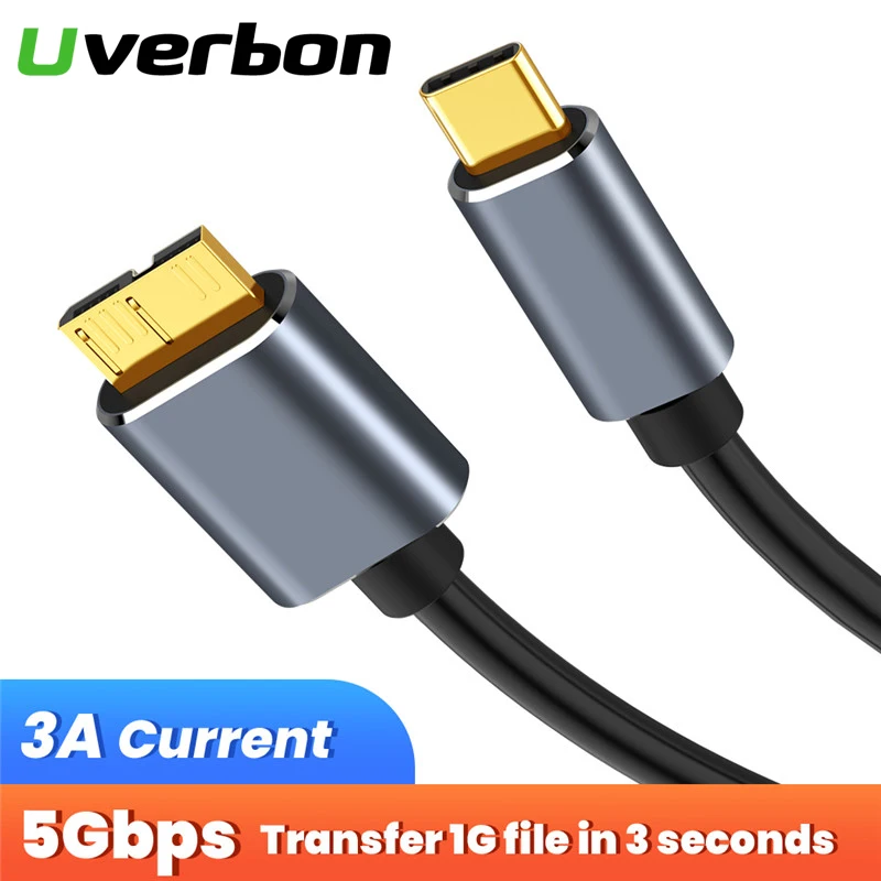 Кабель Micro B USB 3 0 для быстрой зарядки кабель Type-C на 5 Гбит/с внешний передачи данных