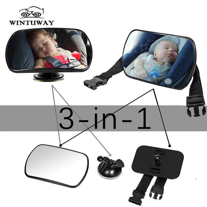 Безопасное автомобильное заднее сиденье зеркало для зрения ребенка присоска