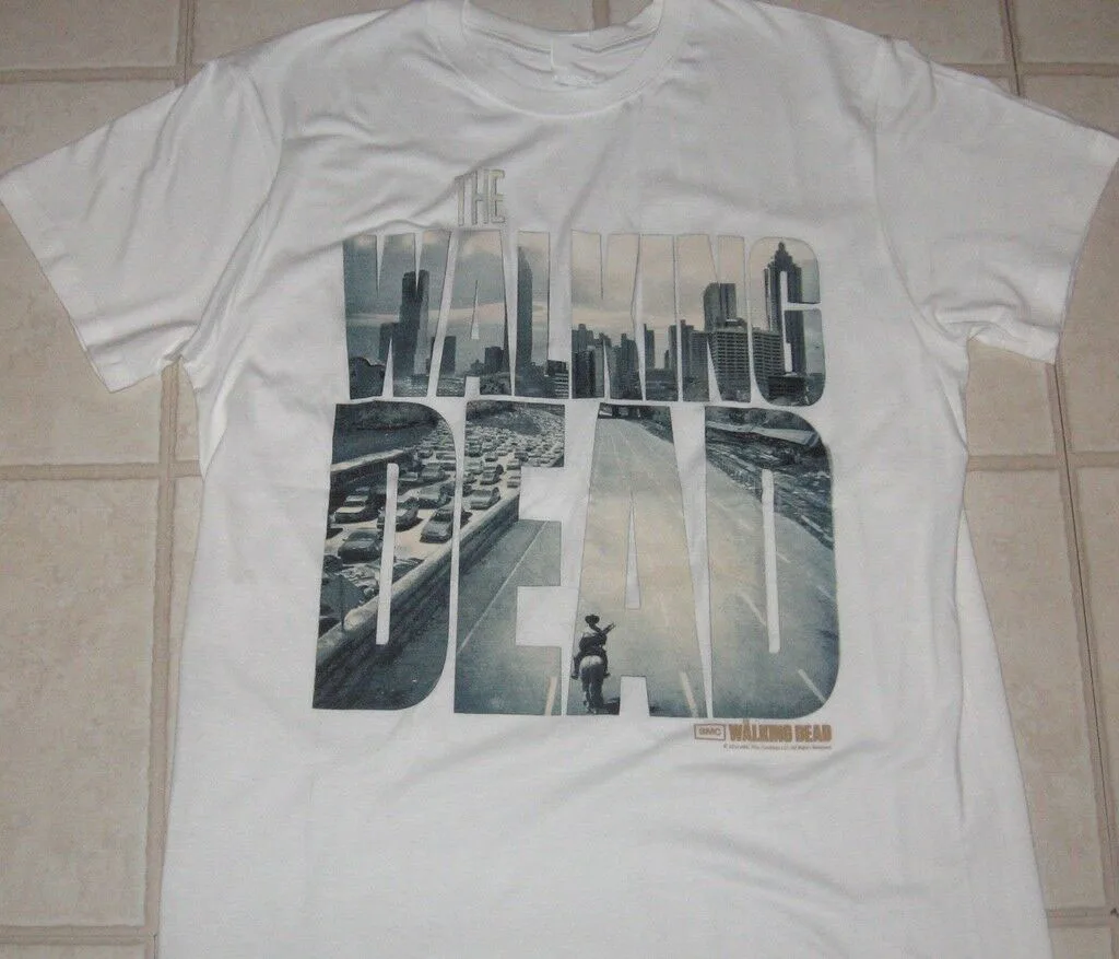Мужские размеры XXXL Ходячие мертвецы белая футболка с постером зомби ТВ-шоу новые