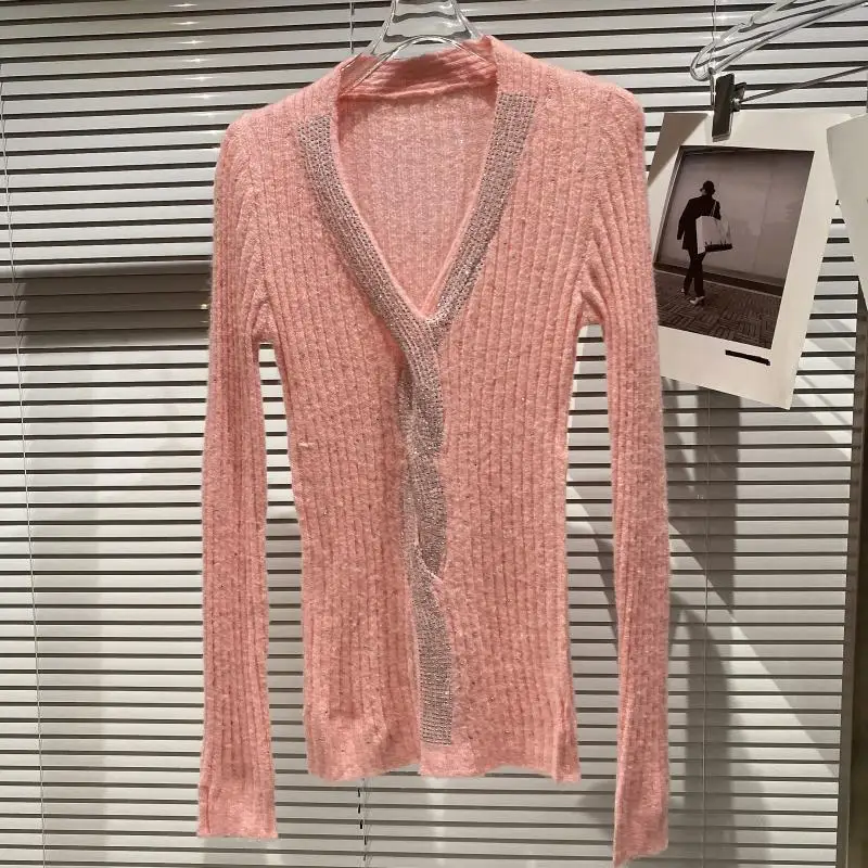 2021 осень и зима новый стиль V-образный вырез твист разы горячий дизайн Дамский