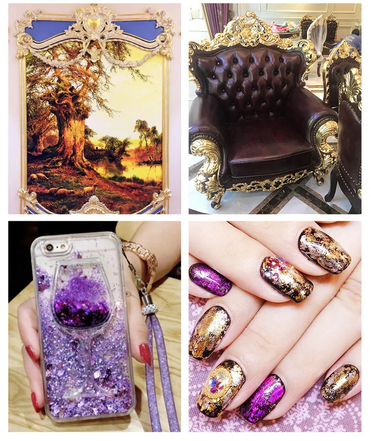 Art Craft Design Paper For DIY Resin Clay Mold Making Gilding Imitation Gold Sliver Copper Foil Sticker Manicure Foils | Дом и сад