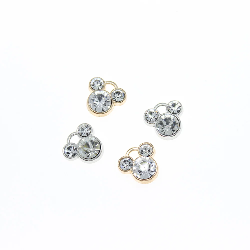 10 шт.-13 мм мультяшная голова мыши критальный камень-талисман подвеска для сережек