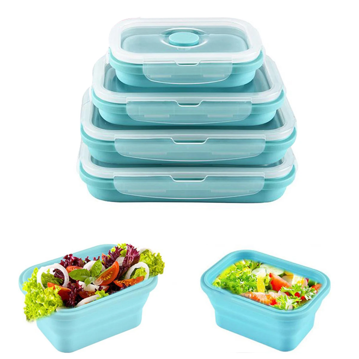 Многофункциональная креативная силиконовая коробка свежести практичная бэнто