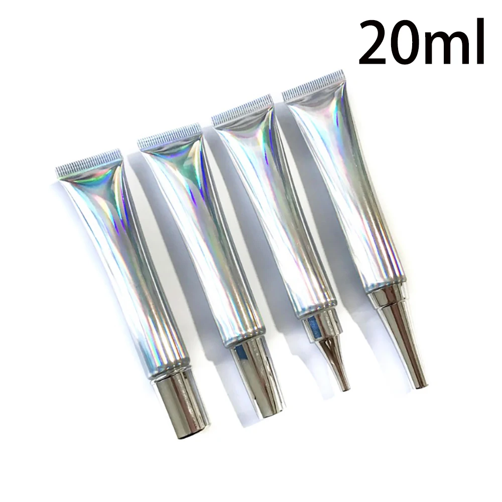 20ml Silver Empty Soft Tubes 20g Cosmetic Eye Cream Mask Serum Bottle Lipgloss Lips Plumper Packaging Containers Squeeze 50pcs