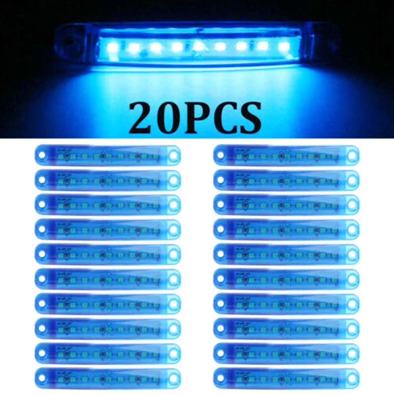 

20x12V Waterproof Lights 9LED Side Marker Light Tail Indicator Parking Lamps Outdoor Car Accessories for Bus/Truck/Trailer/Truck